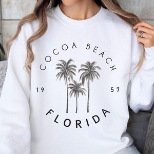 Cocoa Beach Sweatshirt, Cocoa Beach Sweater, Florida Sweatshirt, Oversized Minimalist Crewneck, Cocoa Beach Beach FL Shirt, Florida Gift
