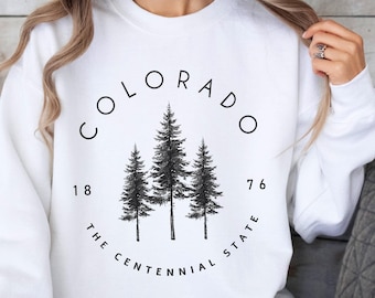 Felpa Colorado, Maglione Colorado, Maglione girocollo Rocky Mountain, Maglione unisex, Souvenir Colorado, Felpa con cappuccio Centennial State Lover