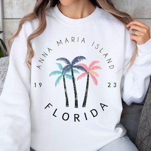 Anna Maria Island Sweatshirt, Anna Maria Island Crewneck Pullover, Oversized Florida Sweater, Beach Vibes, Vacation Wear, Summer Gift