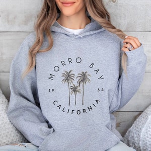 Morro Bay Hoodie, Unisex California Hoodie, Morro Bay Sweatshirt, Cali Coastal Sweater, West Coast Gift, Cali Travel Souvenir, CA T-Shirt