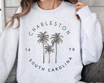 Charleston SC Sweatshirt, Charleston Sweatshirt, Unisex South Carolina Sweatshirt, Travel Souvenir, Charleston Gift, Charleston T-Shirt