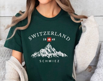 Die Schweiz Shirt, Reise in die Schweiz T-Shirt, Schweizer Urlaub T-Shirt, Schweizer Berge T-Shirt, Schweizer Alpen Shirt, Schweiz Souvenir Shirt