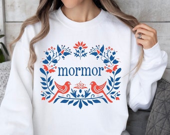 Mormor Sweatshirt, Swedish Grandmother Sweater, Grandma Gift, Swedish American Gifts, Scandinavian Style, Folk Art T-Shirt, Sweden Shirt