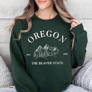 Oregon Sweatshirt, pazifischer Nordwesten mit Rundhalsausschnitt, Unisex Urlaubspullover, Portland Oregon Pullover, Oregon State Lover Hoodie