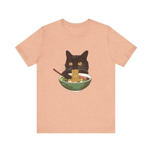 Ramen Cat T-Shirt, Cat Lover Gift, Kawaii Shirt, Japanese Style Art Tee image 6