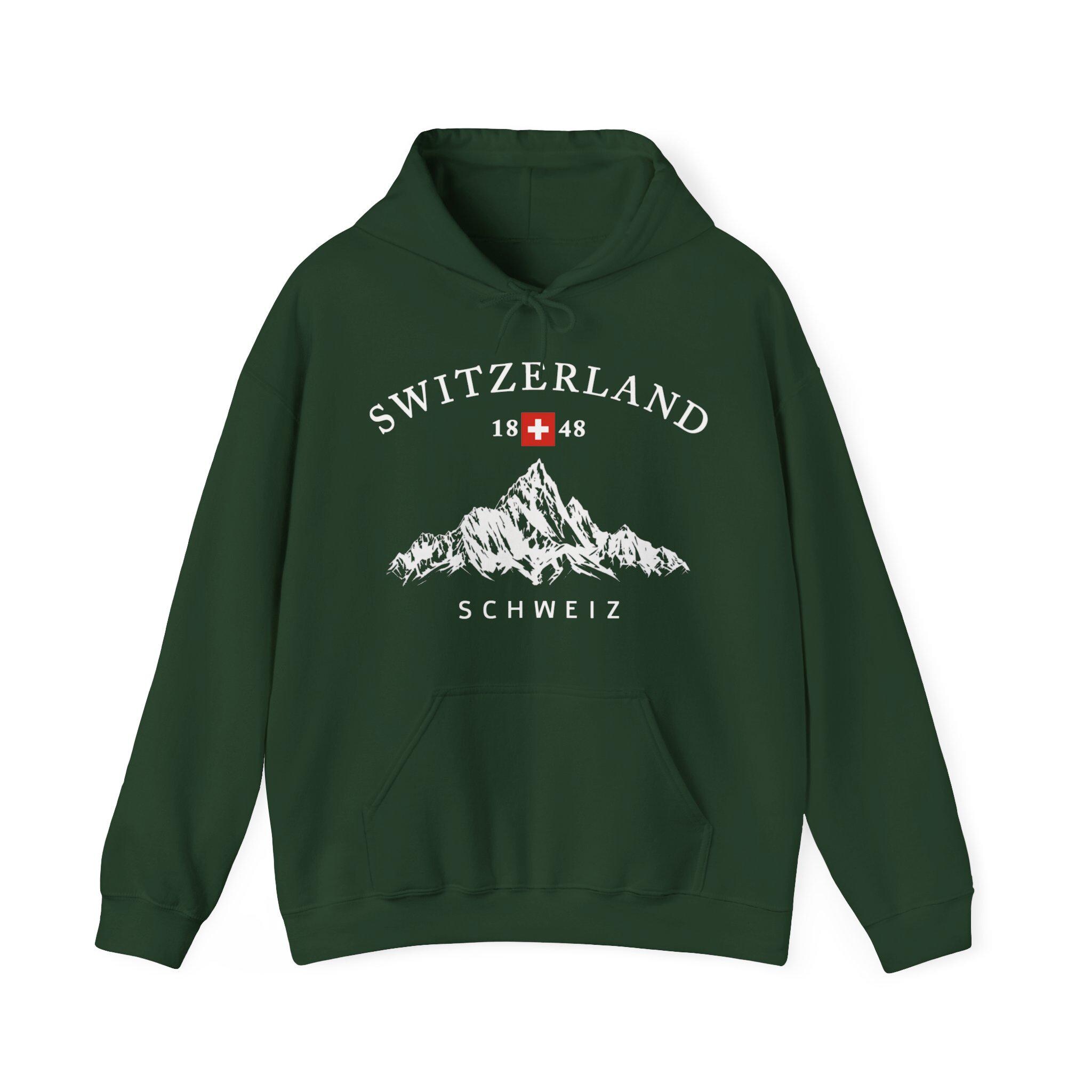 Switzerland Hoodie Swiss Mountains Hooded Sweatshirt Travel To Switzerland Hoodie Swiss Mountains Hooded Sweatshirt Travel To
