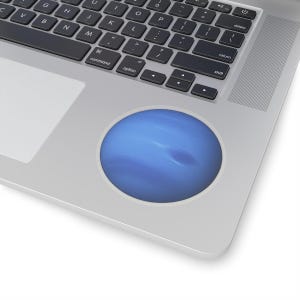 Neptune Sticker, Space Decor for Laptops, Journals, Water Bottles, Gift for Astronomers, Planet Decal, Gas Giant Art, Fun Birthday Gift image 3