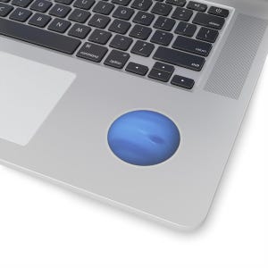 Neptune Sticker, Space Decor for Laptops, Journals, Water Bottles, Gift for Astronomers, Planet Decal, Gas Giant Art, Fun Birthday Gift image 2