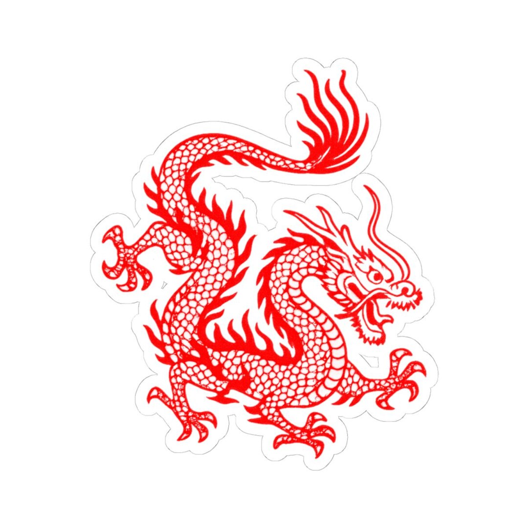 Chinese Dragon Sticker, Lucky Symbol, Chinese New Year Decal, Perfect ...