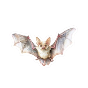 Bat Sticker, Unique Decor for Laptops, Halloween Gifts, Nature Lovers, Cute Bat Art, Fruit Bat Decal, Fun and Spooky Design, Gift For Her