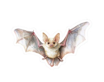 Bat Sticker, Unique Decor for Laptops, Halloween Gifts, Nature Lovers, Cute Bat Art, Fruit Bat Decal, Fun and Spooky Design, Gift For Her