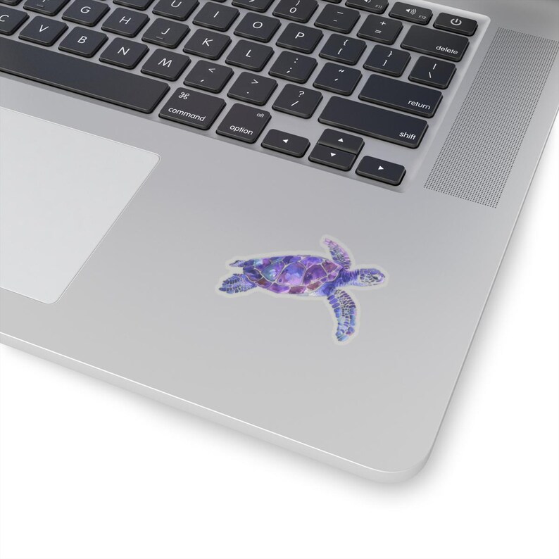 Baby Sea Turtle Sticker, Watercolor Turtle Sticker, Laptop Vinyl