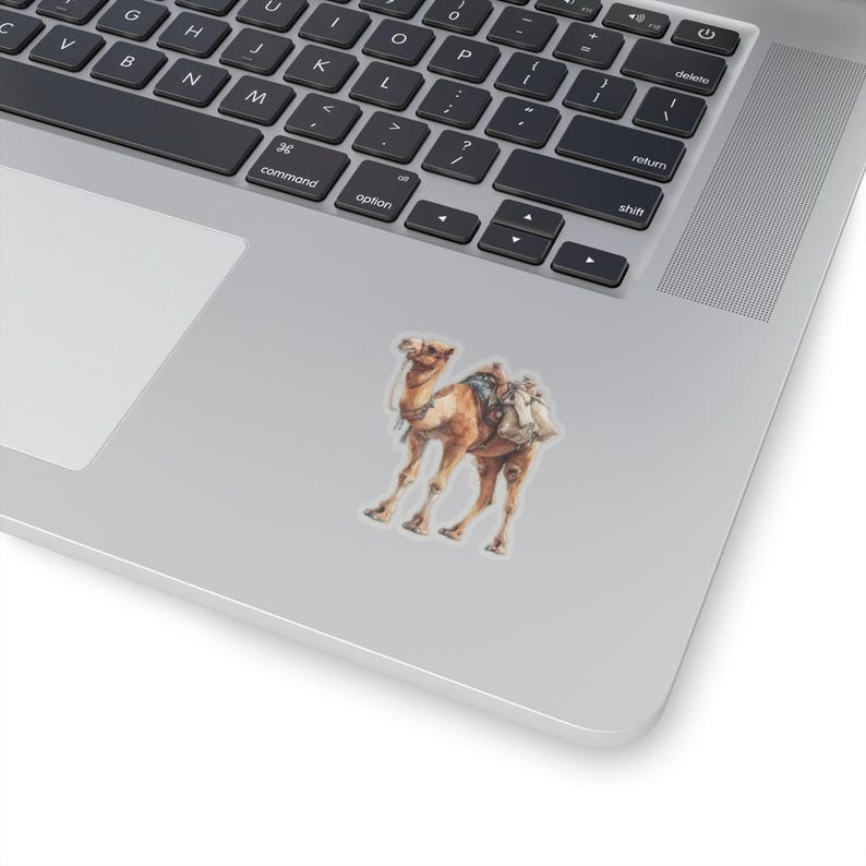 Sticker Silver Camel Camel Sticker, Desert Animal Vinyl for Laptops, Journals, Water Bottle ...