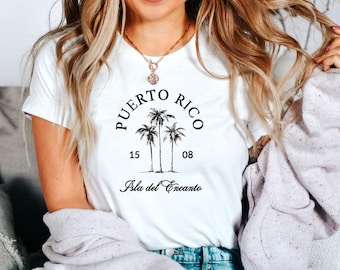 Puerto Rico Shirt, Unisex Soft and Comfortable T-shirt, Travel shirt, Boricua, PR Pride parade, Isla de Encanto, palm tree, vacation, nature