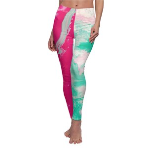 Colorful Tie-Dye Leggings for Women, Trendy Activewear, Yoga Pants, Festival Attire, Loungewear, Fitness Gear, Gifts