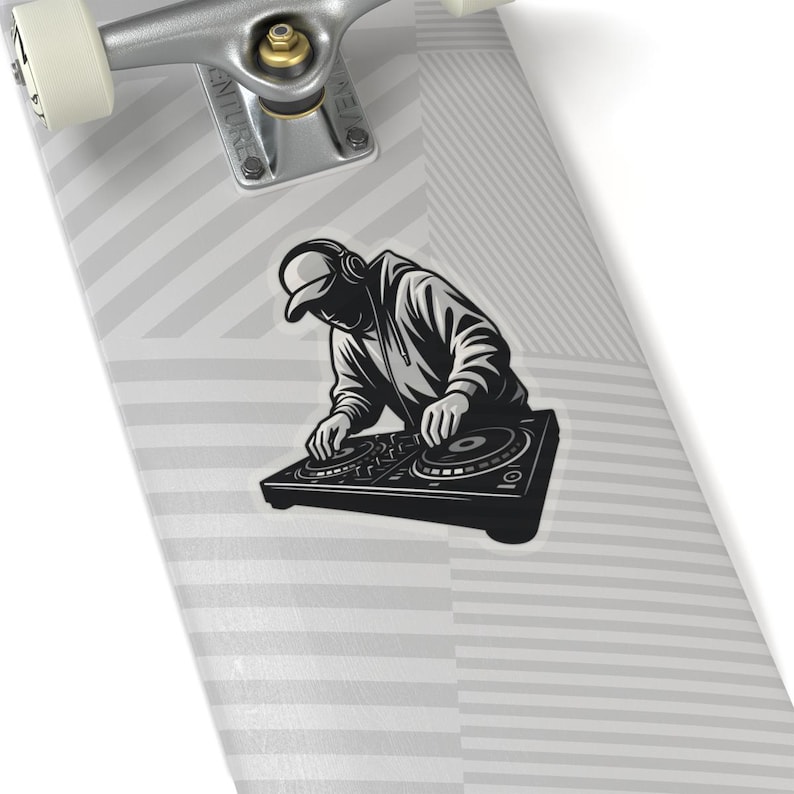 Dj Sticker Back DJ Mixing Sticker, Turntables EDM Music Decal, Musician Art Vinyl for ...