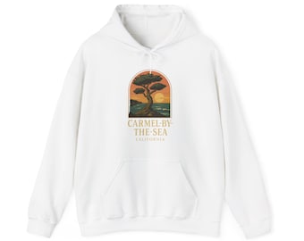 Carmel-by-the-Sea Hoodie, Coastal California Pullover, West Coast Travel Sweatshirt, Carmel CA Souvenir, Beach Town Gift Apparel
