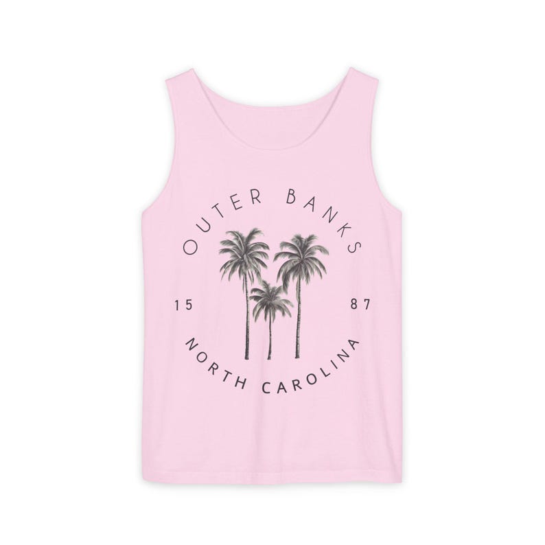 Outer Banks North Carolina Comfort Colors Tank, OBX Beach Shirt, Pogue Life Tank Top, NC Coastal Vacation Tee, Road Trip Souvenir Gift image 5