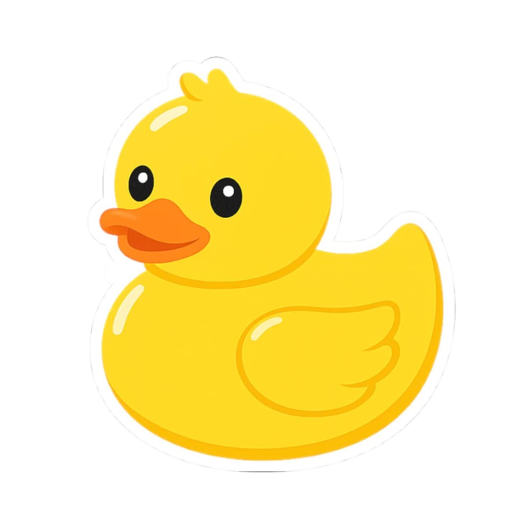 Ducky Sticker Rubber Ducky Sticker, Cute Yellow Rubber Duck Kiss-cut Stickers, Laptop ...