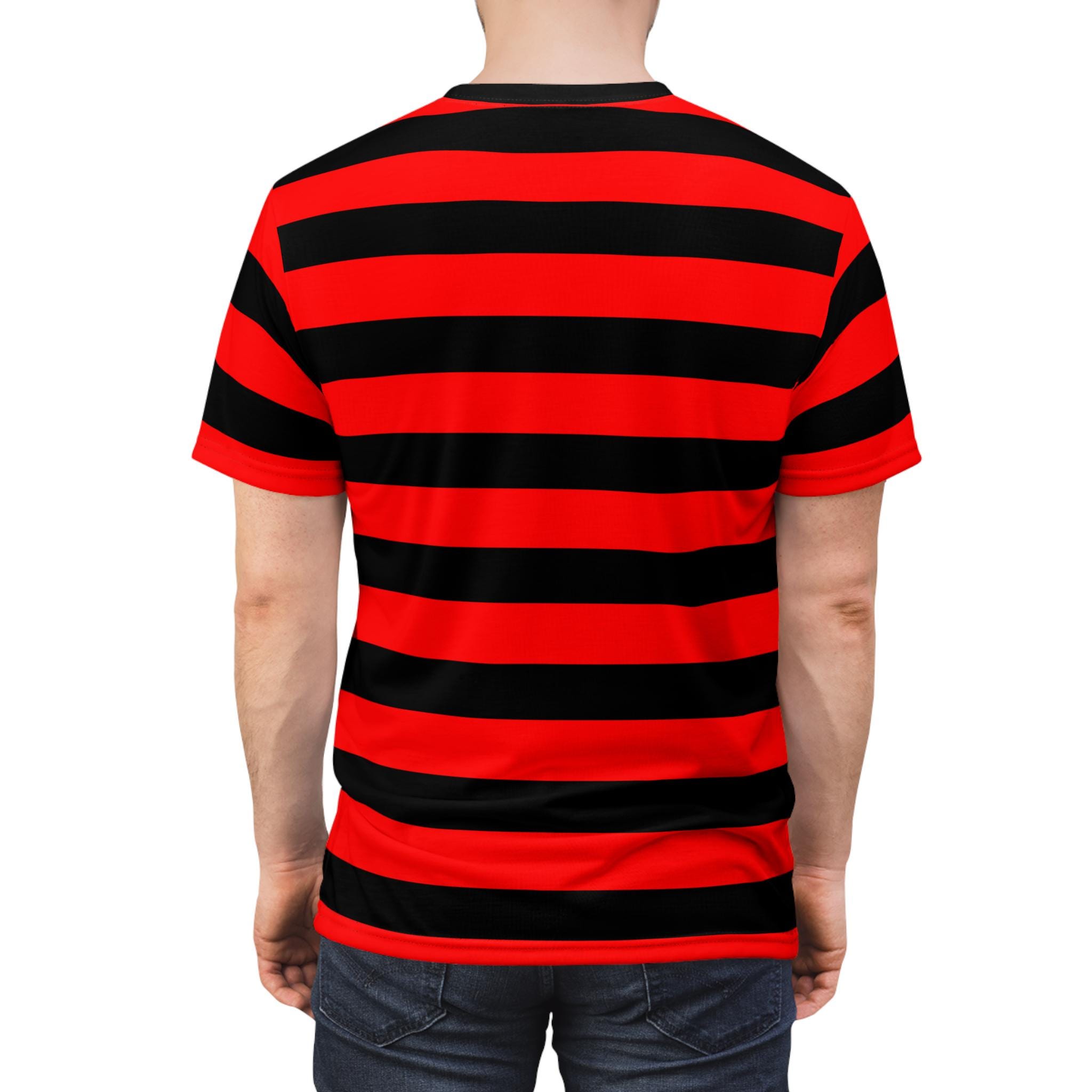 赤と黒のストライプTシャツ、赤と黒のストライプ、赤と黒のストライプ