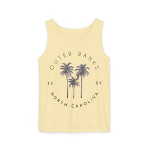 Outer Banks North Carolina Comfort Colors Tank, OBX Beach Shirt, Pogue Life Tank Top, NC Coastal Vacation Tee, Road Trip Souvenir Gift image 3