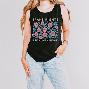 Trans Rights Comfort Colors Tank, Equal Rights Shirt, Protect Trans Lives, LGBTQ Pride Top, Social Justice Tank, Human Rights Tee