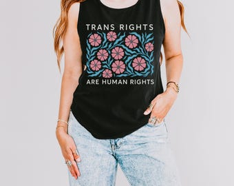 Débardeur couleurs confort trans droits, chemise Equal Rights, Protect Trans Lives, Haut LGBTQ Pride, Débardeur Social Justice, T-shirt Droits de l'homme