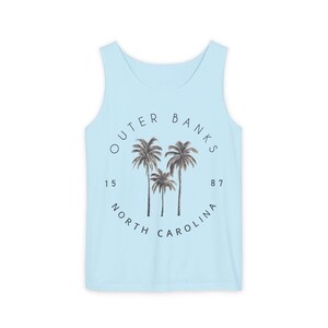 Outer Banks North Carolina Comfort Colors Tank, OBX Beach Shirt, Pogue Life Tank Top, NC Coastal Vacation Tee, Road Trip Souvenir Gift image 4