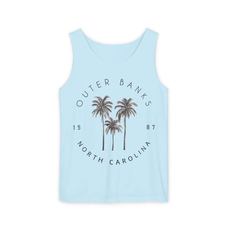 Outer Banks North Carolina Comfort Colors Tank, OBX Beach Shirt, Pogue Life Tank Top, NC Coastal Vacation Tee, Road Trip Souvenir Gift image 4