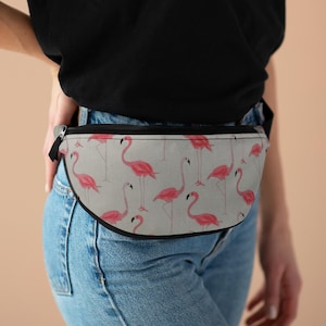 Tropical Flamingo Fanny Pack, Fun & Stylish Waist Bag, Perfect for Festivals, Travel Accessory, Summer Vibes, Gift for Her, Gift for Him
