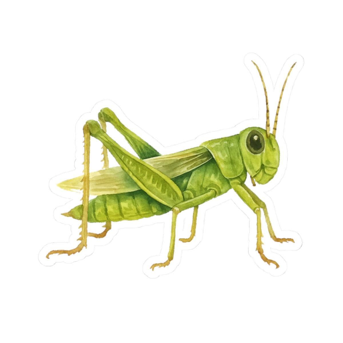 Grasshopper Sticker, Insect Vinyl Sticker, Laptop Decal, Cute