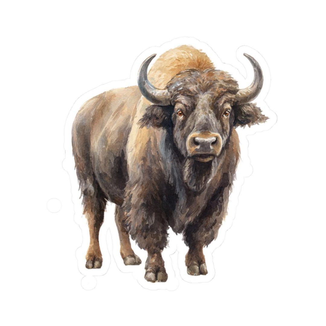 Buffalo Sticker, Rustic Nature Vinyl Decal for Laptops & Journals ...