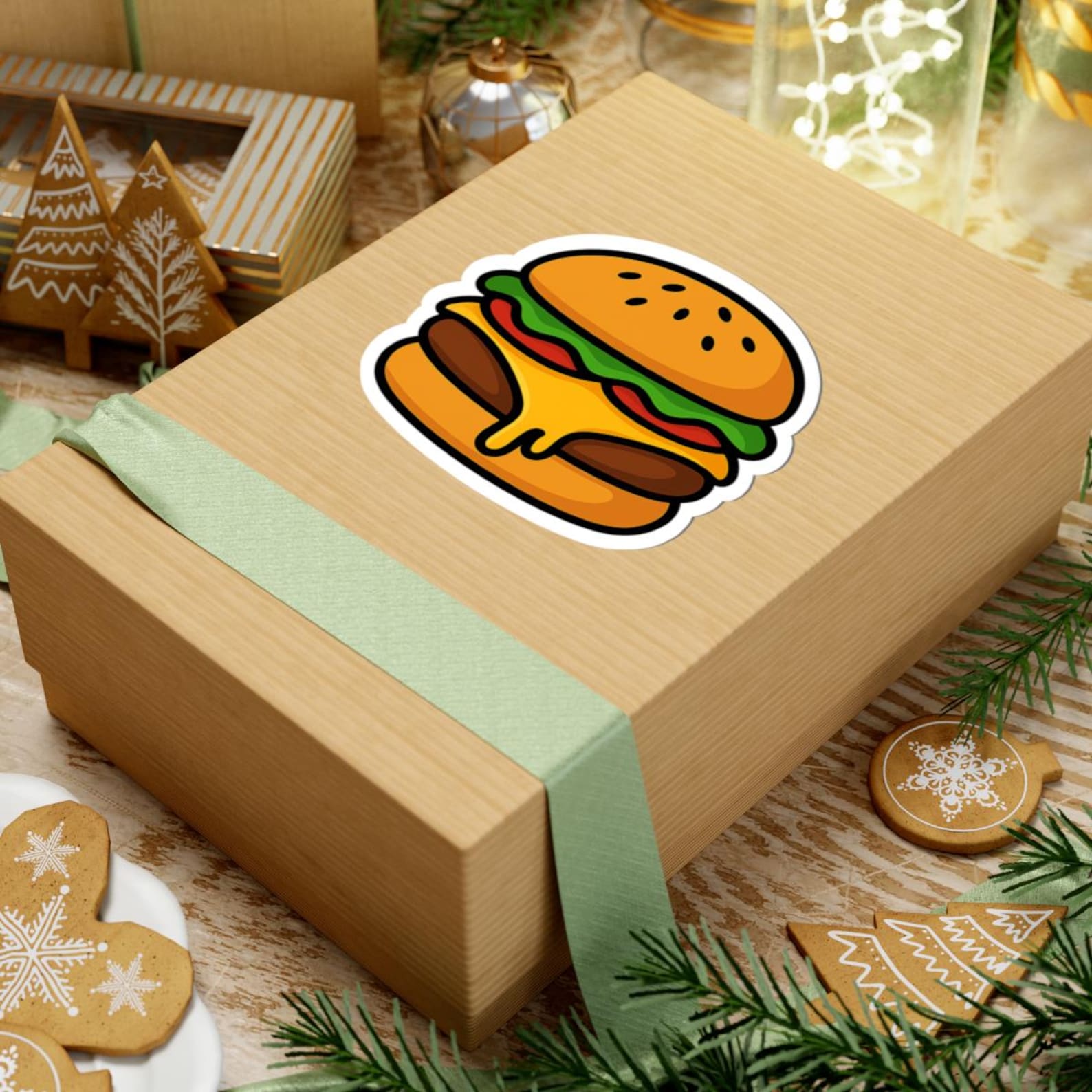 Appetizer Sticker Burger Sticker, Fun Foodie Vinyl Decal, Cute Laptop and Journal Decor ...
