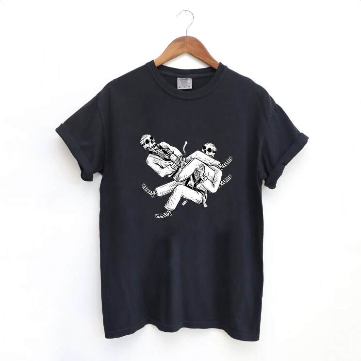 ブラジリアン柔術スケルトンアームバーTシャツ、グラップラートップ 
