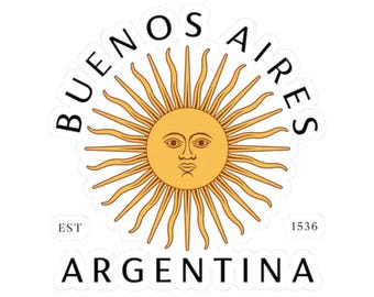 Adesivo Sole di Buenos Aires, adesivi da viaggio, decalcomanie per laptop, decorazioni per il Sud America, regalo per viaggiatori, souvenir unico, vinile argentino