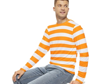 トップス bal original stripe long tee orange Orange & Black Stripe Long-Sleeve T-Shirt | Hot Topic