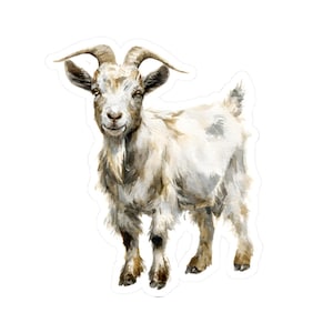 Goat Sticker, Whimsical Animal Decals for Water Bottles & Laptops, Cute Home Decor, Fun Gift for Goat Lovers and Nature Enthusiasts