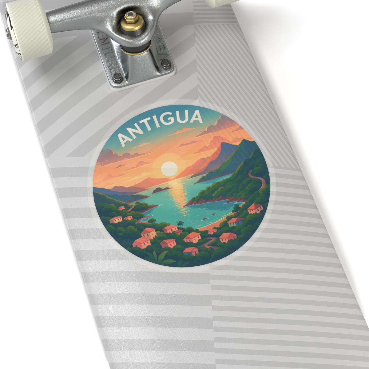 Antigua Sticker, Caribbean Island Decal, Travel Gift, Vinyl for Luggage ...