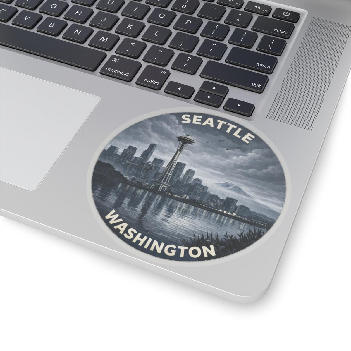 Seattle Sticker, Space Needle Decal, Puget Sound Art, Mount Rainier ...