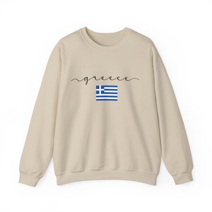 Greece Crewneck Sweatshirt, Greece Travel Sweater, Greece Souvenir, Summer Vacation Shirt, Greek American Gift, Yaya Yiayia, Greek Clothing image 3
