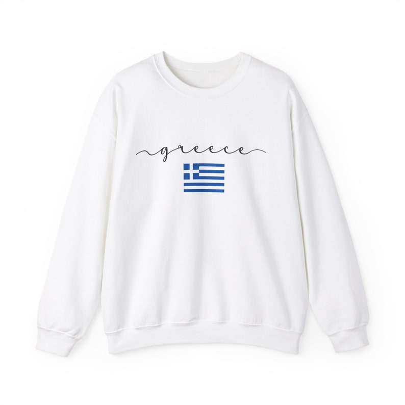 Greece Crewneck Sweatshirt, Greece Travel Sweater, Greece Souvenir, Summer Vacation Shirt, Greek American Gift, Yaya Yiayia, Greek Clothing image 4