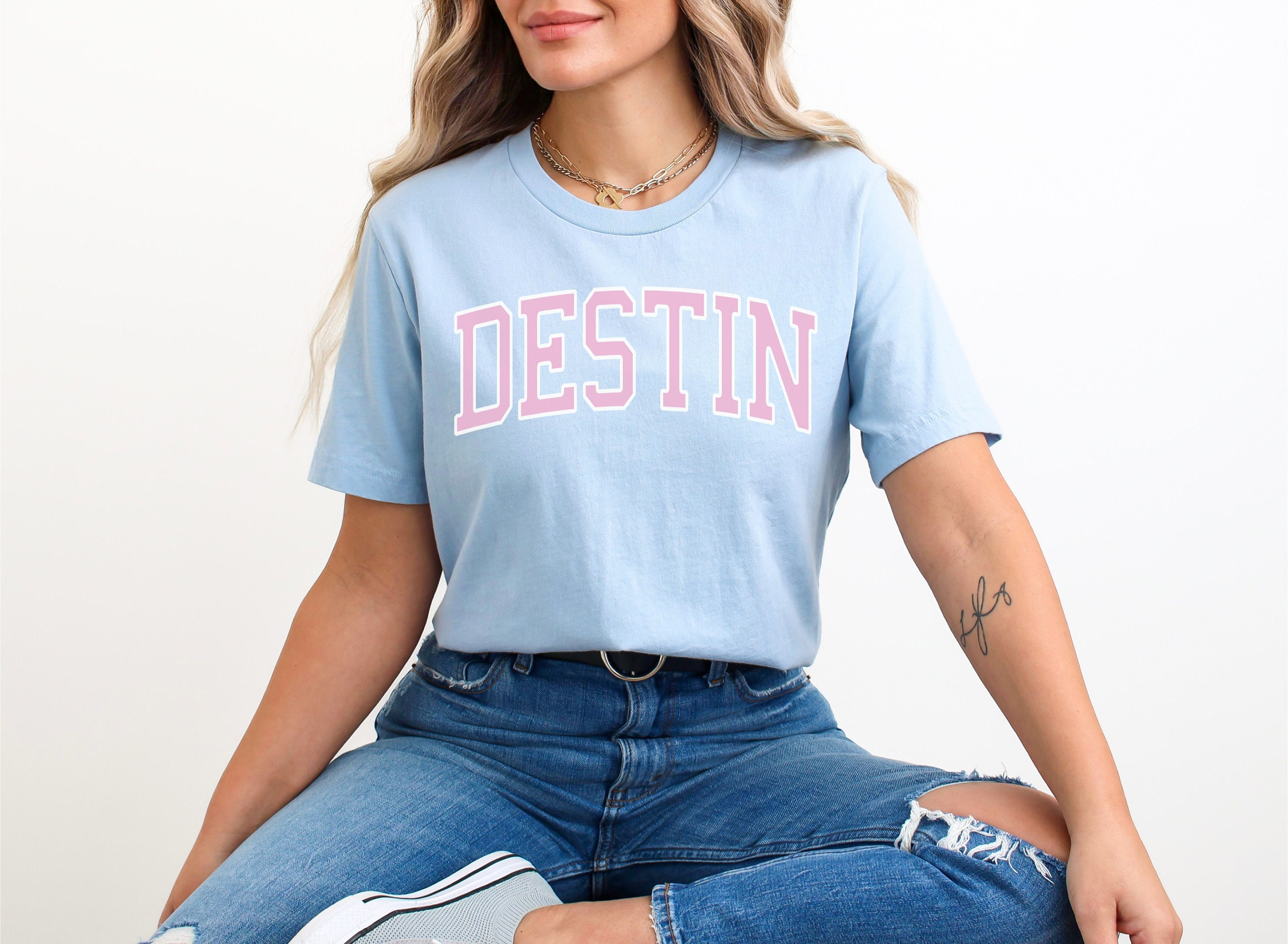 Destin T-Shirt, Cute Shirt, Fem FL Tee, Tropical Island Apparel, Sunshine State Gift, Travel Top, Florida Souvenir, FL Pride Destin T-Shirt, Cute Shirt, Fem FL Tee, Tropical Island Apparel, Sunshine State Gift, Travel Top, Florida Souvenir, FL Pride