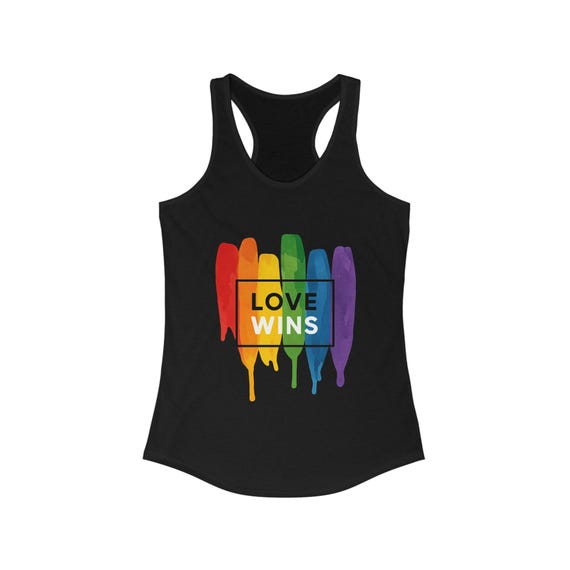 Rainbow Love LGBTQ Pride Tank Top For Women - Gay Pride Sleeveless Casual Vest Summer Shirt