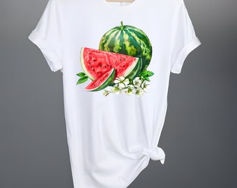 Watermelon T-Shirt, Protest Top, Fruit Graphic Sweater, Women's Palestine Shirt, Gardener Tee, Palestinian Watermelon Graphic Shirt