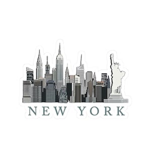 Adesivo di New York City, perfetto per laptop, diari di viaggio, scrapbooking, souvenir di New York, decorazioni urbane, vinile di New York, Grande Mela, Liberty