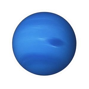 Neptune Sticker, Space Decor for Laptops, Journals, Water Bottles, Gift for Astronomers, Planet Decal, Gas Giant Art, Fun Birthday Gift image 1