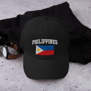 Philippines Embroidered Hat, Adjustable Filipino Cap, Pinoy Pride Dad Hat, Philippines Baseball Hat, Filipino Heritage Souvenir Gift