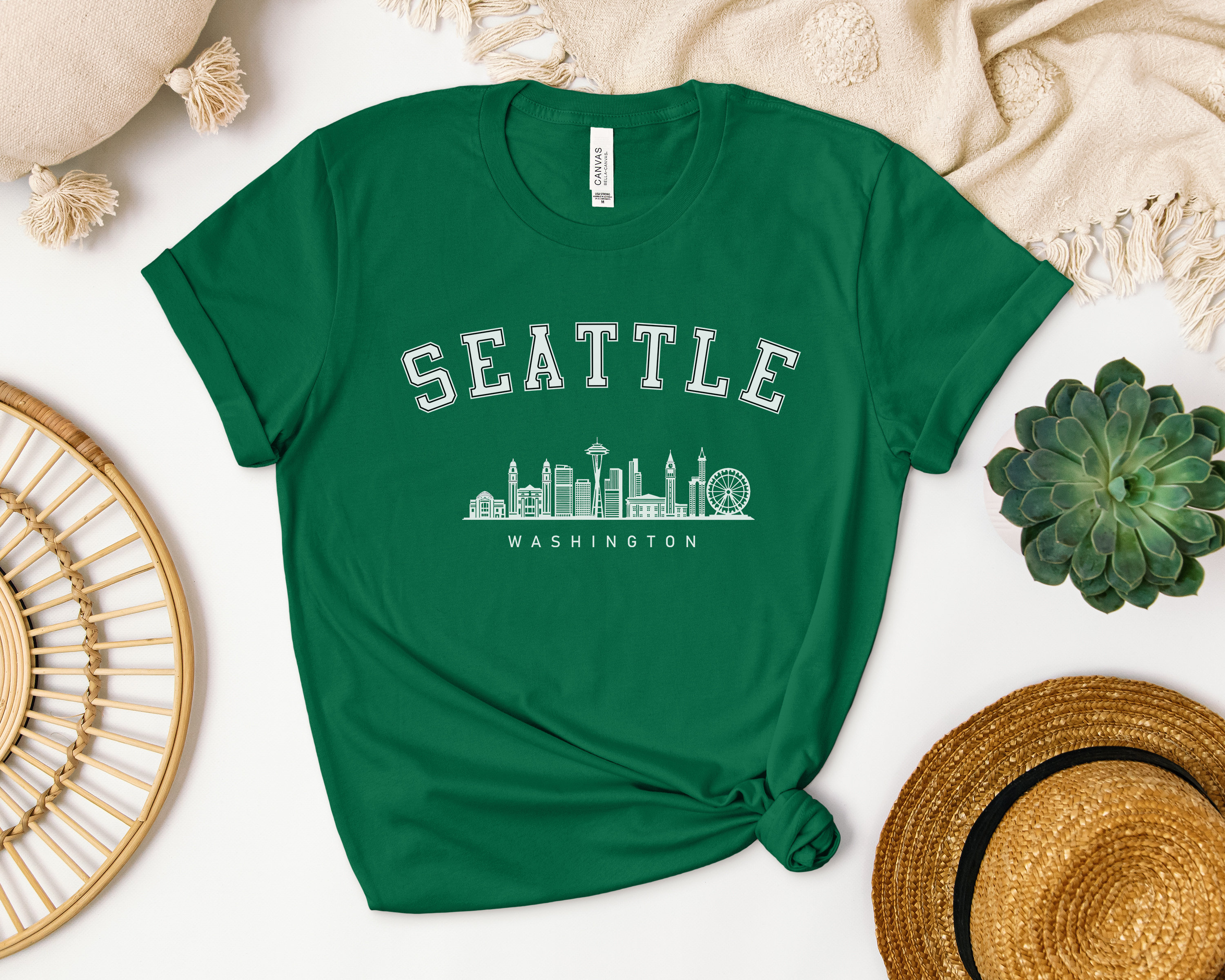 Seattle WA Sweatshirt, Seattle Skyline Sweater, Washington State