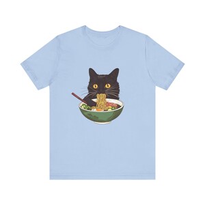 Ramen Cat T-Shirt, Cat Lover Gift, Kawaii Shirt, Japanese Style Art Tee image 8