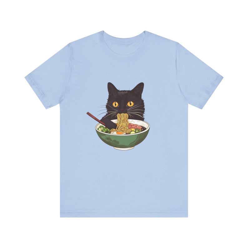 Ramen Cat T-Shirt, Cat Lover Gift, Kawaii Shirt, Japanese Style Art Tee image 8